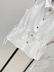 Sleeveless Collared Shirt