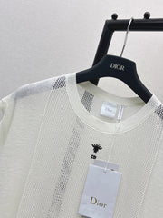 Patchwork Cutout Drop-Shoulder Knit Sweater