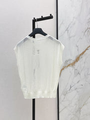 Patchwork Cutout Drop-Shoulder Knit Sweater