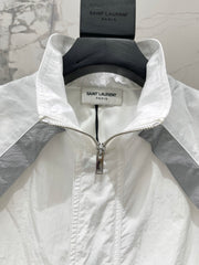 Stand-up Collar Color-Blocked Lightweight Jacket