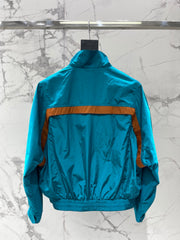Stand-up Collar Color-Blocked Lightweight Jacket