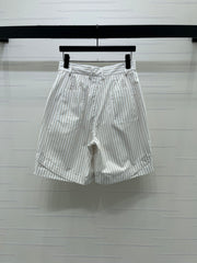 Striped cargo shorts