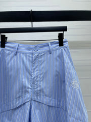 Striped cargo shorts