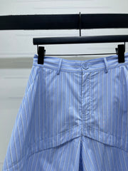 Striped cargo shorts