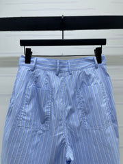 Striped cargo shorts