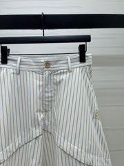 Striped cargo shorts