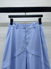 Striped cargo shorts