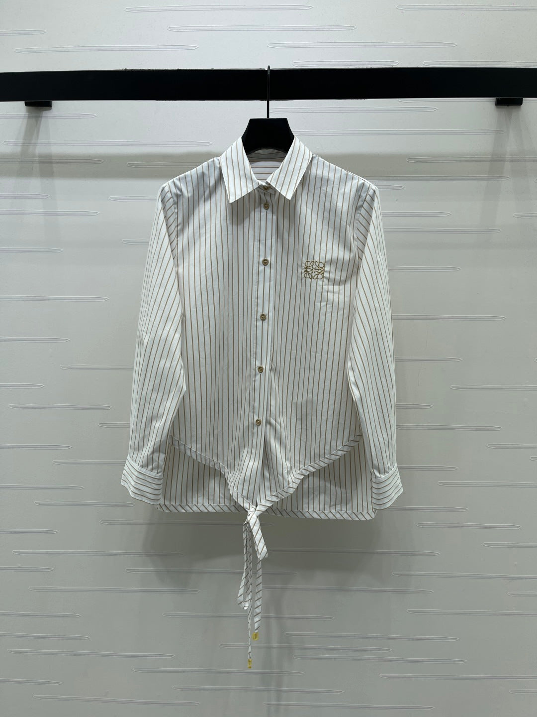 Striped Tie-Up Shirt