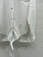 Striped Tie-Up Shirt