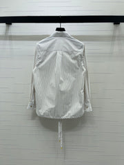 Striped Tie-Up Shirt