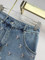 Heavy-duty letter sequin shorts