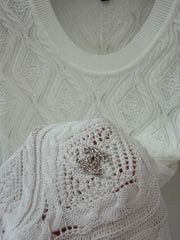 Ruffled round neck short sleeve