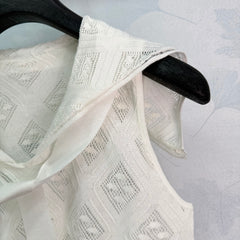 White knit vest