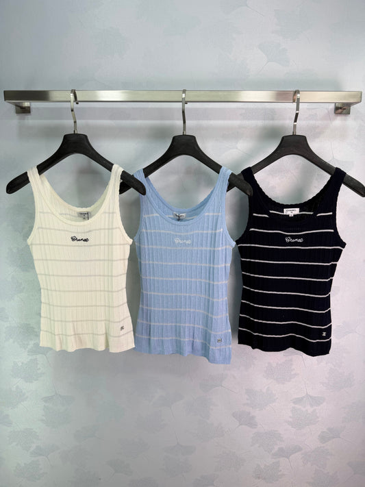 Striped Knit Vest