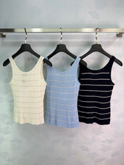 Striped Knit Vest
