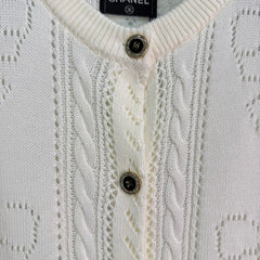 Short-sleeved knit cardigan