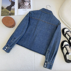 Denim cropped shirt