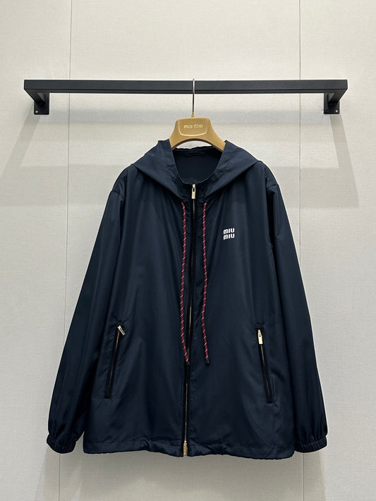 Loose-fitting Nylon Hooded Jacket