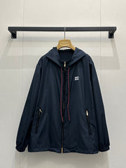 Loose-fitting Nylon Hooded Jacket