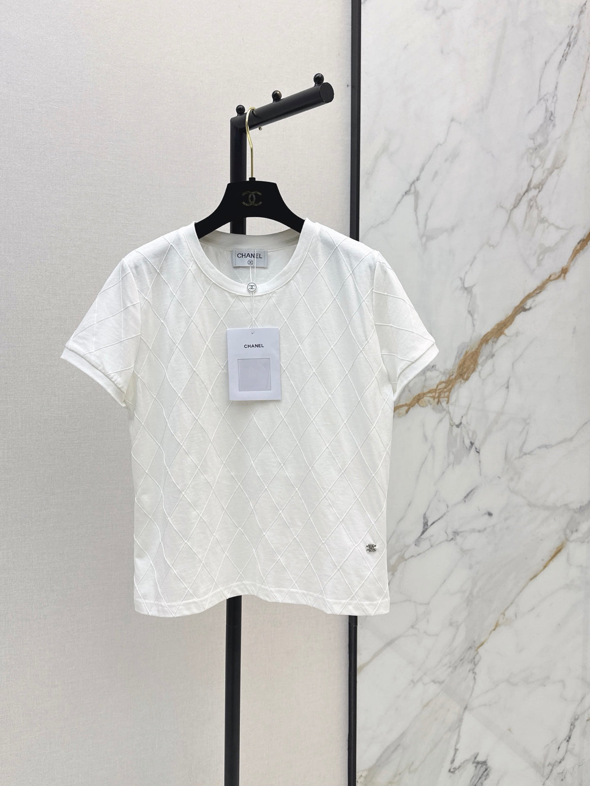 Diamond Pattern Short-Sleeve T-Shirt