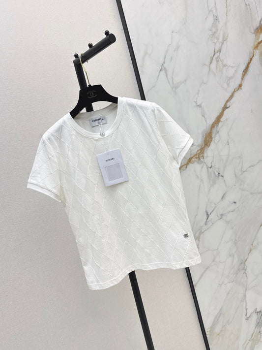 Diamond Pattern Short-Sleeve T-Shirt