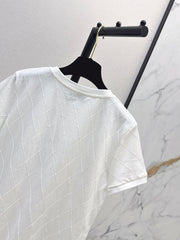 Diamond Pattern Short-Sleeve T-Shirt