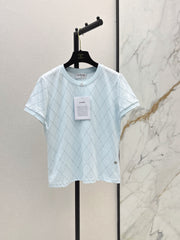 Diamond Pattern Short-Sleeve T-Shirt