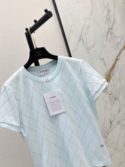 Diamond Pattern Short-Sleeve T-Shirt