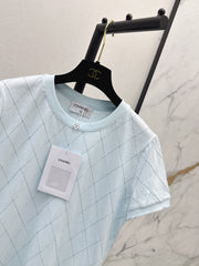 Diamond Pattern Short-Sleeve T-Shirt