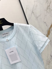 Diamond Pattern Short-Sleeve T-Shirt
