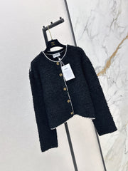 Color-blocked trim knit cardigan