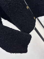 Color-blocked trim knit cardigan