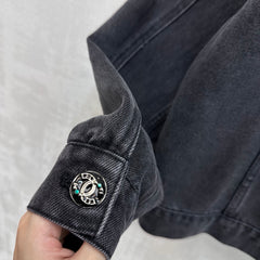 Letter Button Denim Jacket