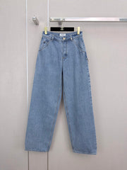 Straight-leg utility jeans