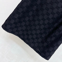 Jacquard Crew-Neck Sleeveless Dress