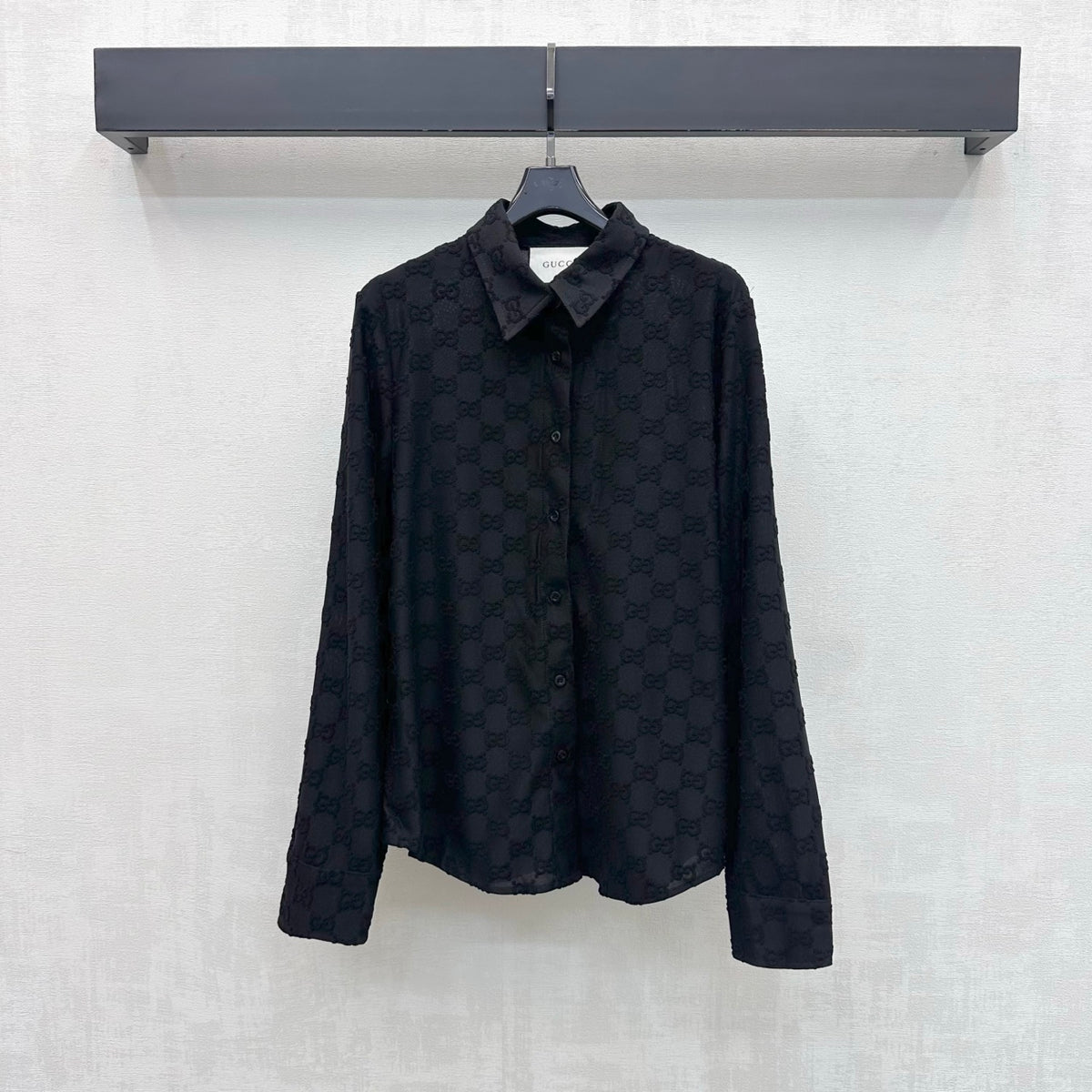 Jacquard Long-Sleeve Jacket with Collar