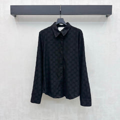 Jacquard Long-Sleeve Jacket with Collar