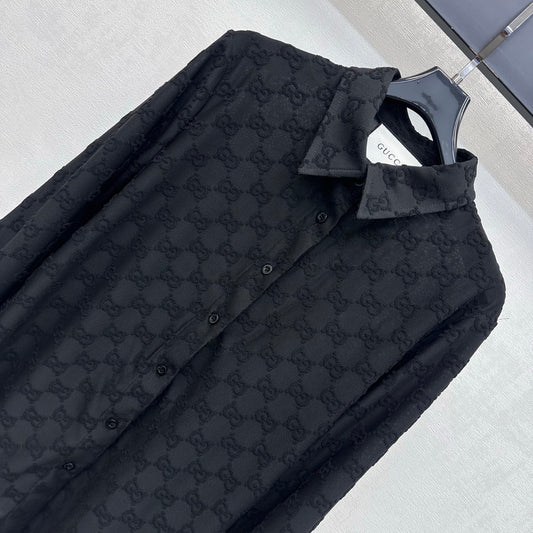 Jacquard Long-Sleeve Jacket with Collar