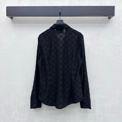 Jacquard Long-Sleeve Jacket with Collar