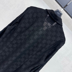 Jacquard Long-Sleeve Jacket with Collar