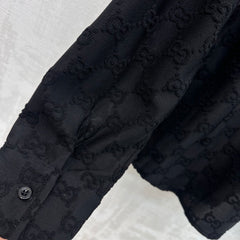 Jacquard Long-Sleeve Jacket with Collar