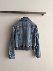 Chain-Embellished Denim Jacket