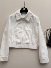 Chain-Embellished Denim Jacket