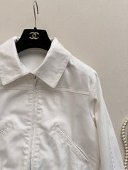 Chain-Embellished Denim Jacket