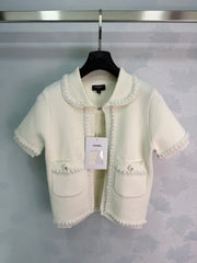 White Short-Sleeved Jacket