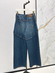 Deconstructed Wide-Leg Jeans