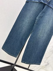 Deconstructed Wide-Leg Jeans