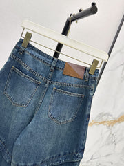 Deconstructed Wide-Leg Jeans