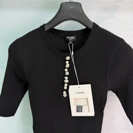 Black Knit Top