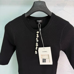 Black Knit Top